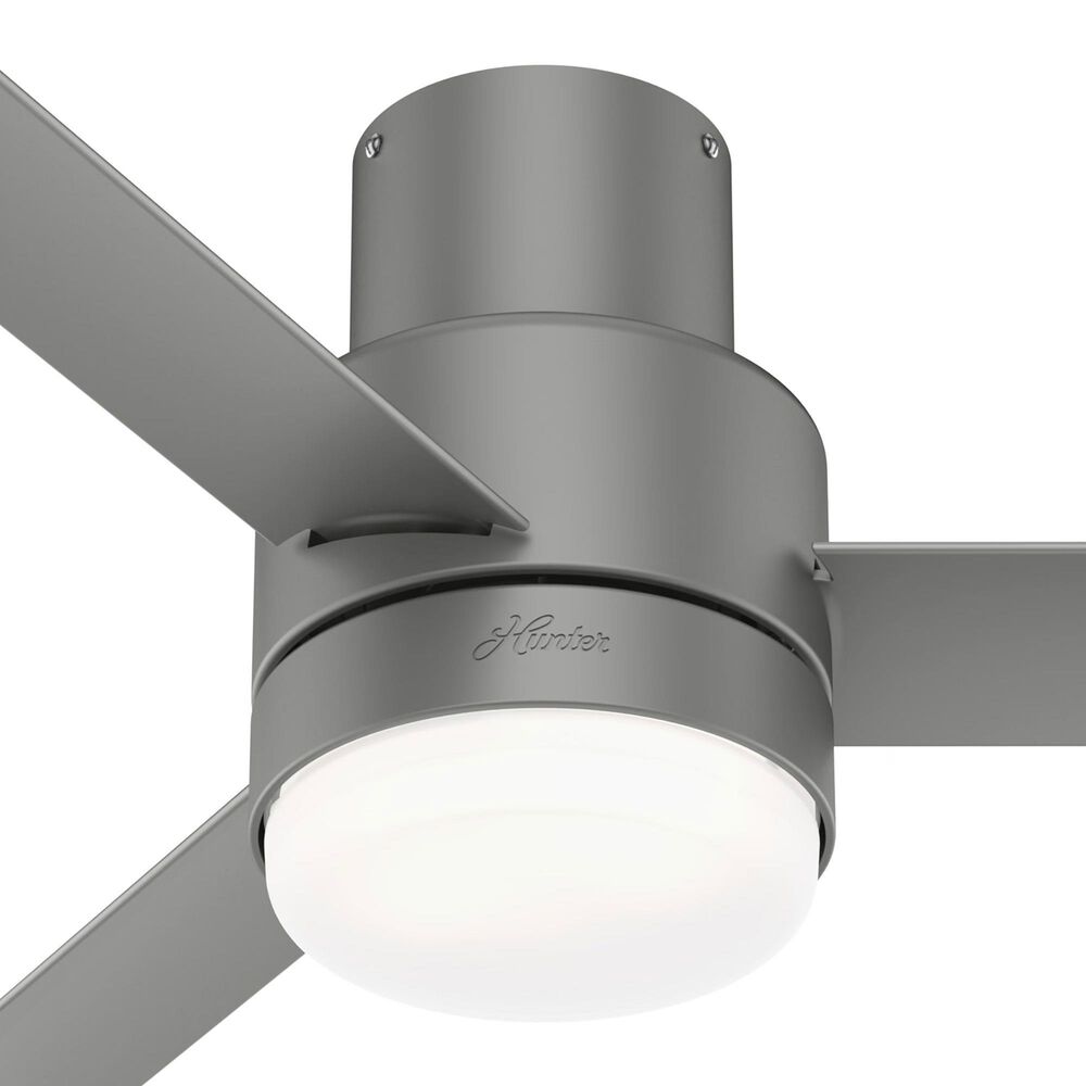 Hunter Gilmour 44&quot; Indoor/Outdoor Ceiling Fan with LED Lights in Matte Silver, , large