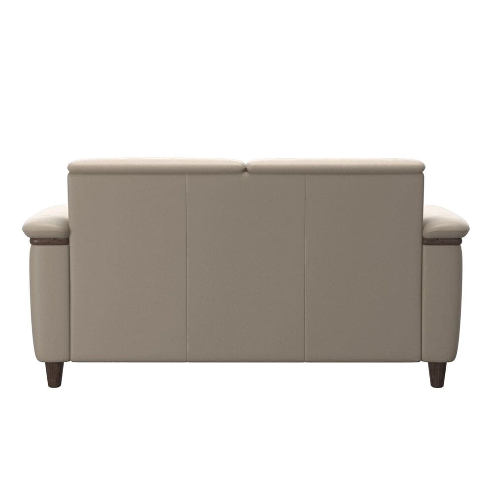 Stressless Flora Leather Loveseat in Paloma Mushroom, , large
