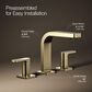 Kohler Parallel Widespread Bathroom Sink Faucet in Vibrant French Gold, , large