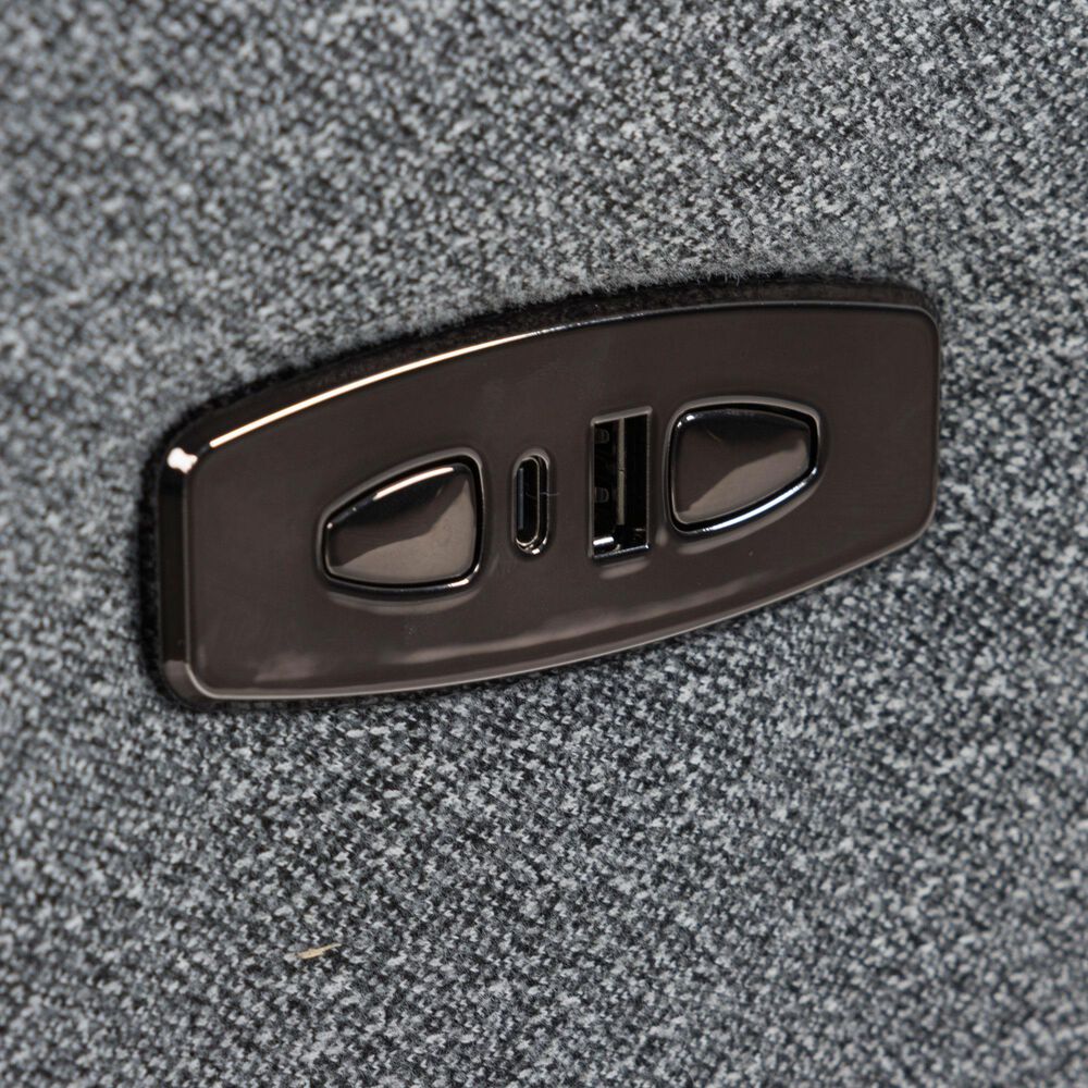 Ashley Alainmont Next-Gen Nuvella Power Swivel Recliner in Salt and Pepper, , large