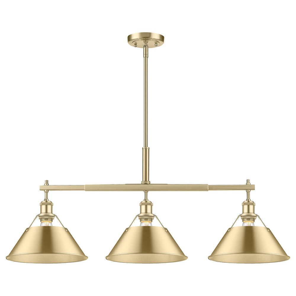 Golden Lighting Orwell 3-Light Linear Pendant in Brushed Champagne Bronze, , large