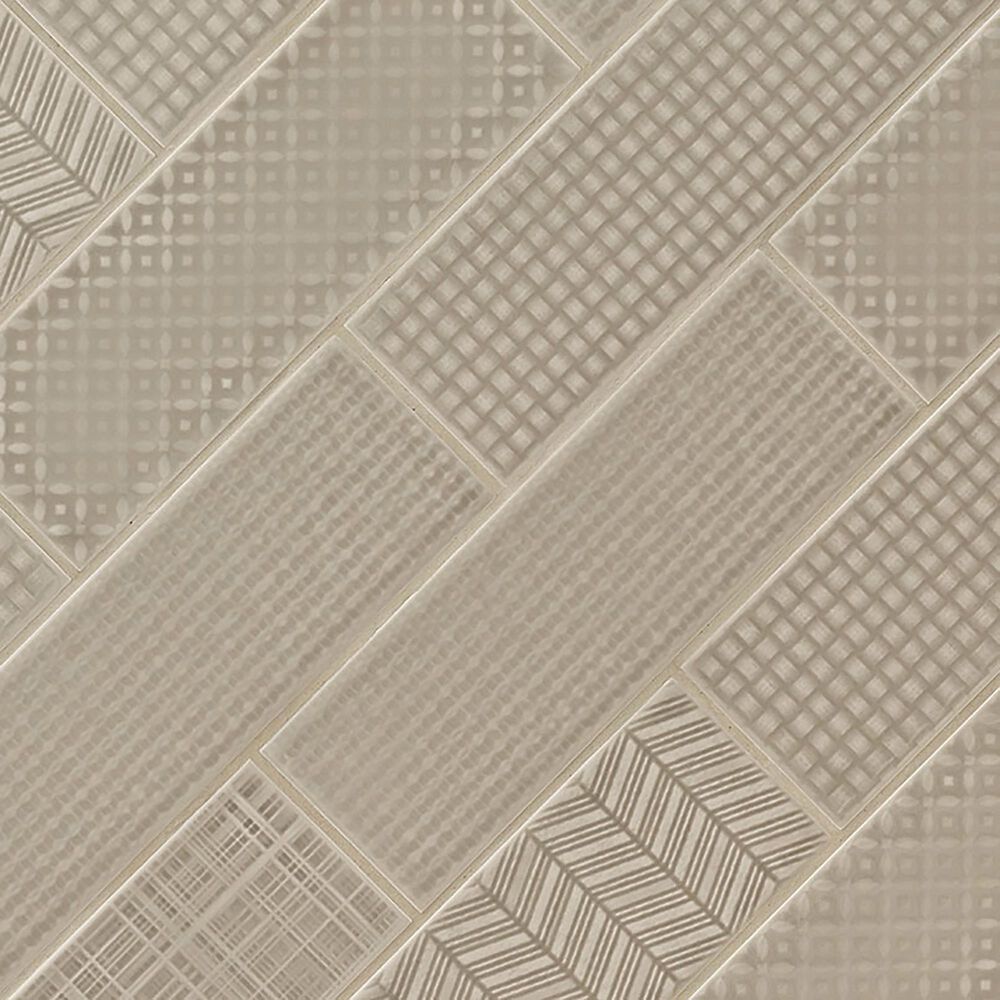 MS International Urbano Warm Concrete 3D Mix 4&quot; x 12&quot; Ceramic Tile Textured, , large