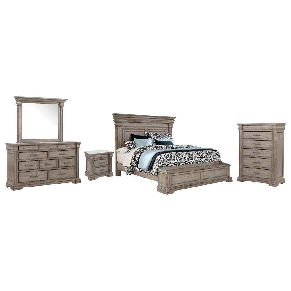 Chapel Hill Madison Ridge 5-Piece Queen Storage Bedroom Set in Bluff Gray, , large