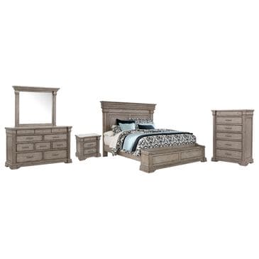Chapel Hill Madison Ridge 5-Piece Queen Storage Bedroom Set in Bluff Gray, , large