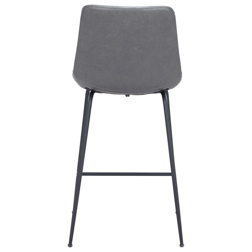Zuo Modern Byron Counter Chair in Gray/Black, , large