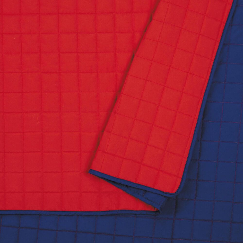 Peking Handicraft Ayer 3-Piece Full/Queen Quilt Set in Red and Blue, , large