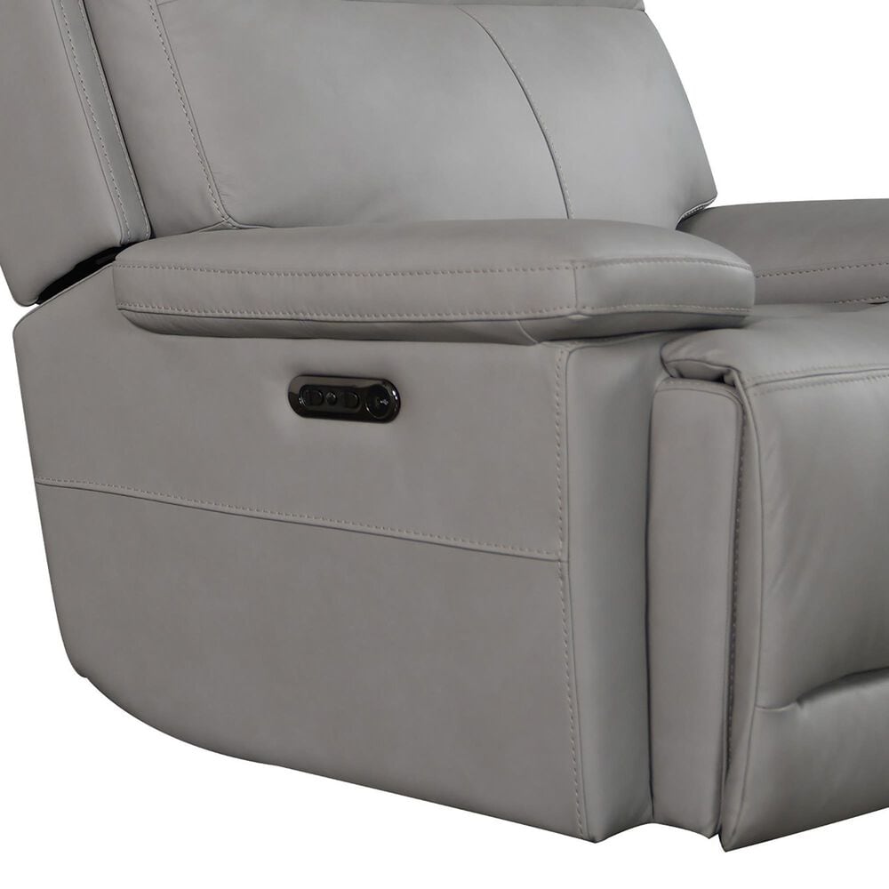 Bassett P2 ZG Leather Recliner in Gray, , large