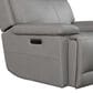 Bassett P2 ZG Leather Recliner in Gray, , large
