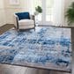 Nourison Prismatic PRS10 8"7" x 11"6" Blue and Grey Area Rug, , large