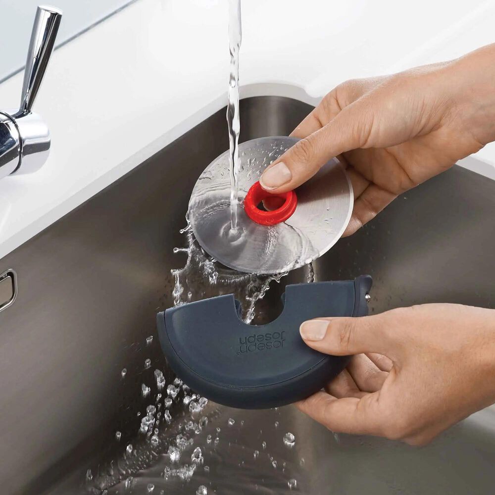 Joseph Joseph Disc Easy-Clean Pizza Cutter in Grey and Red, , large