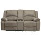 Ashley Draycoll Double Reclining Loveseat with Console in Pewter, , large