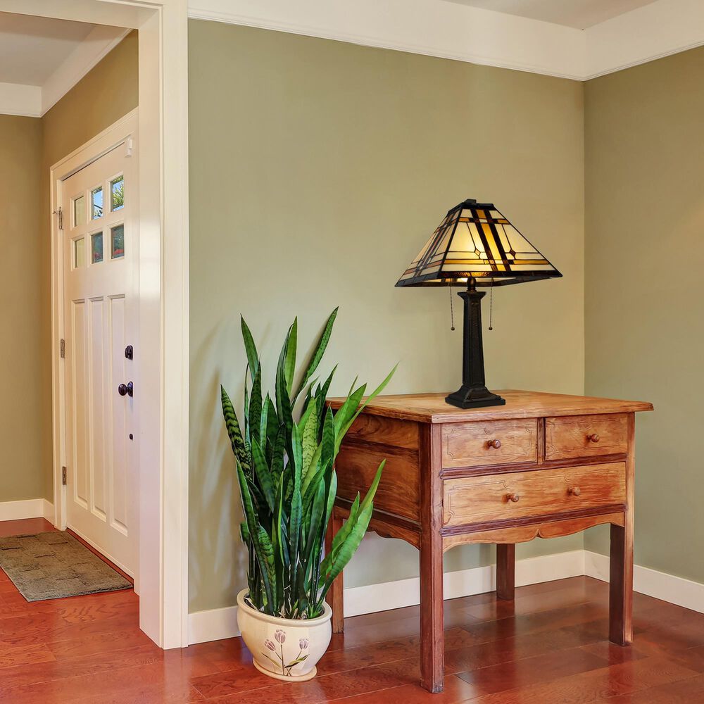 Timberlake Tiffany Style Mission Table Lamp in Multicolor, , large