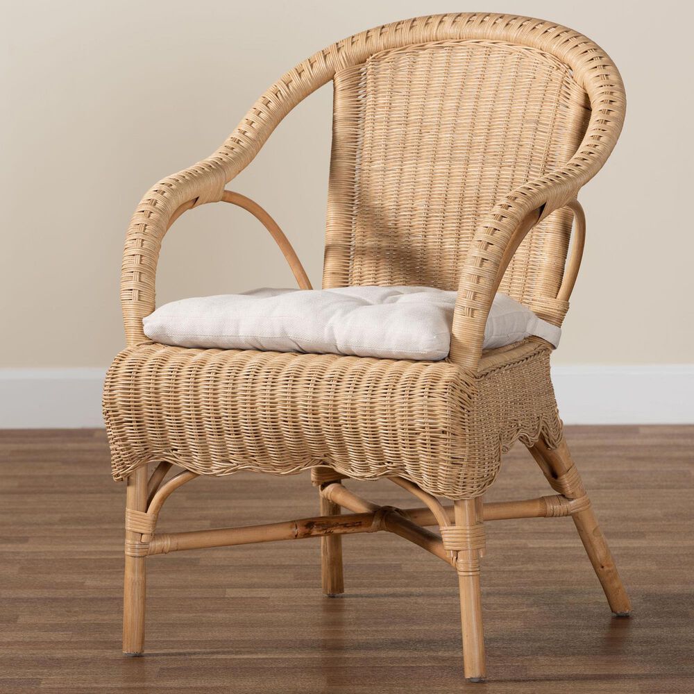 Baxton Studio Reinu Arm Chair in Natural, , large