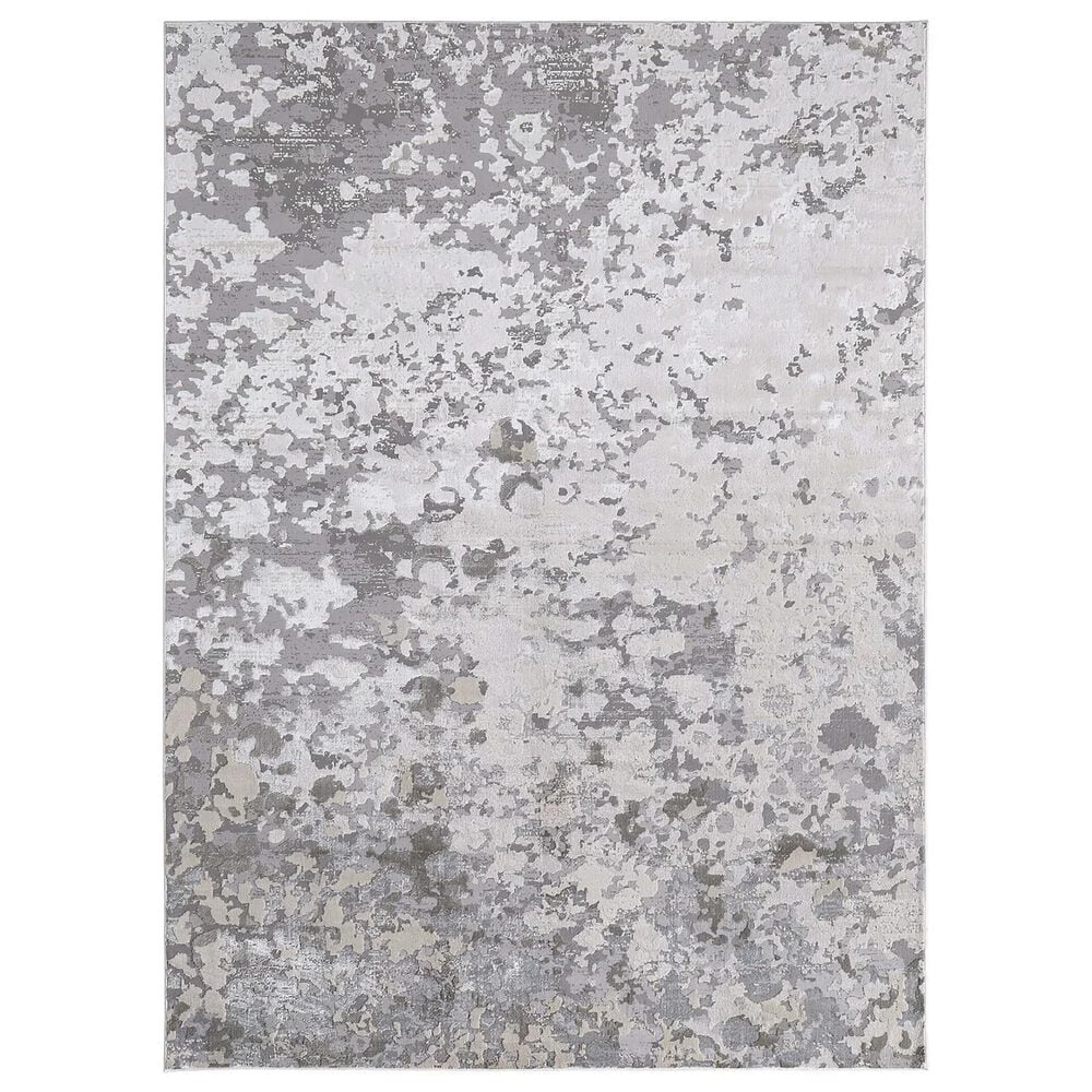 Feizy Micah 8" x 10" Silver and Gray Area Rug, , large