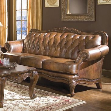 Pacific Landing Traditional Leather Sofa, , large