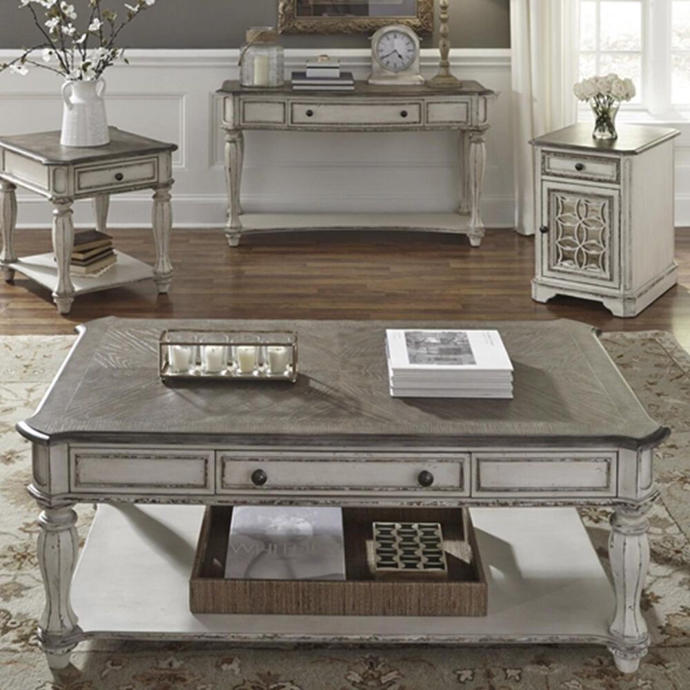 Belle Furnishings Cocktail Table in Antique White, , large