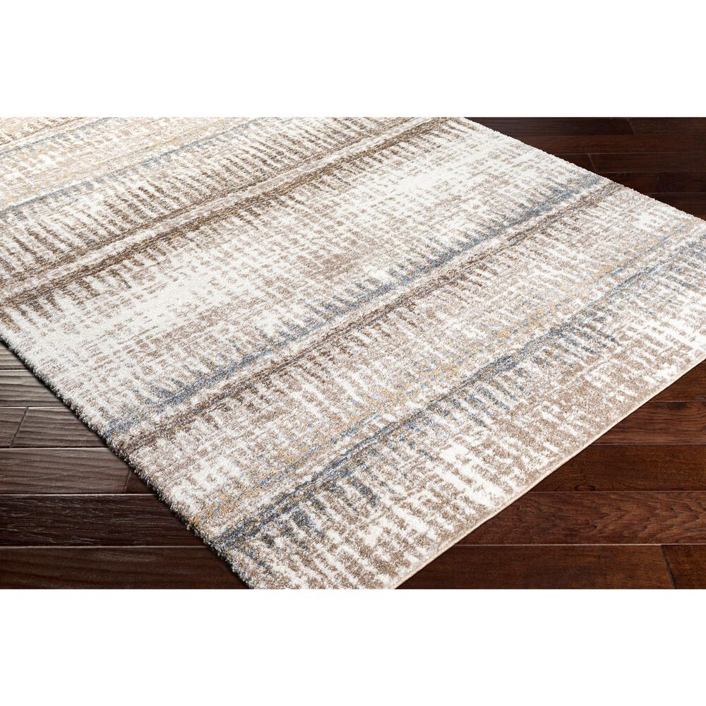 Surya Portofino Cream, Taupe, Tan, Light Slate, Medium Brown and Light Blue 5&#39;3&quot; x 7&#39; Area Rug, , large