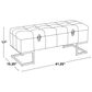 LumiSource Midas Storage Bench with Brown Velvet Cushion in Gold, , large