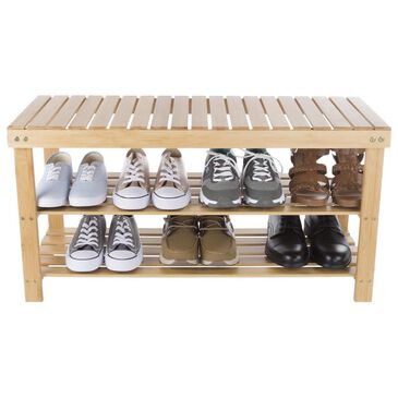 Timberlake Lavish Home Bamboo Rack Storage Organizer in Bamboo, , large