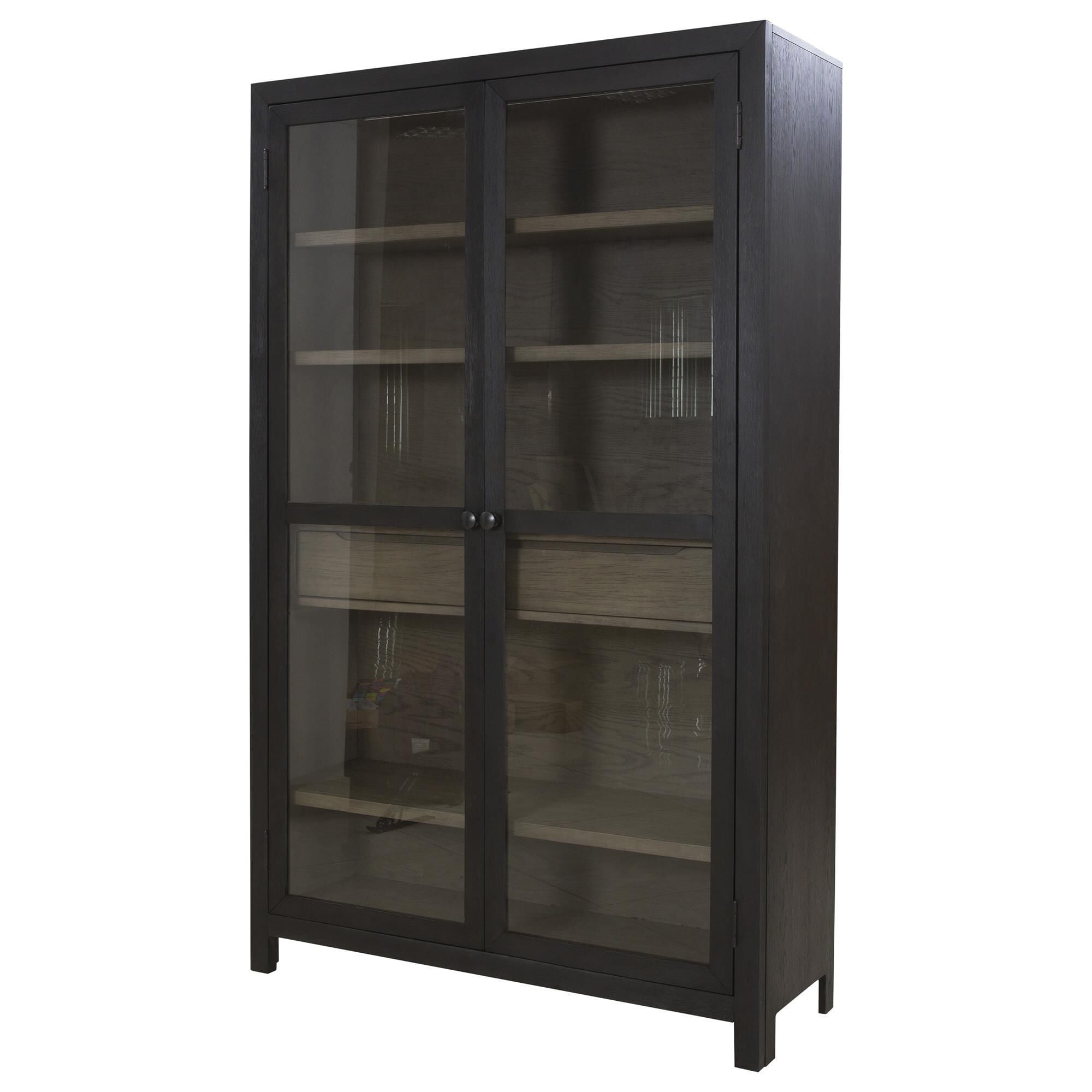 Large black deals china cabinet