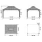HOMLUX 16-ft x 12-ft Permanent Hardtop Gazebo Gray Gazebo with Hardtop Roof (Screen Included), , large
