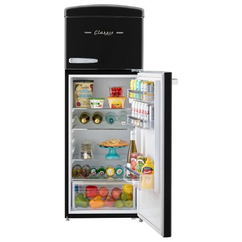Unique Appliances Classic Retro 7.5 Cu. Ft. Top Freezer Refrigerator in Matte Black, , large