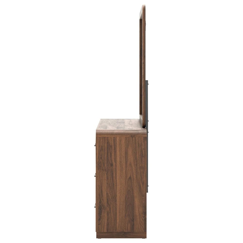 Ashley Fortlorn 3-Piece King Bedroom Set in Walnut Brown with LED Light, , large
