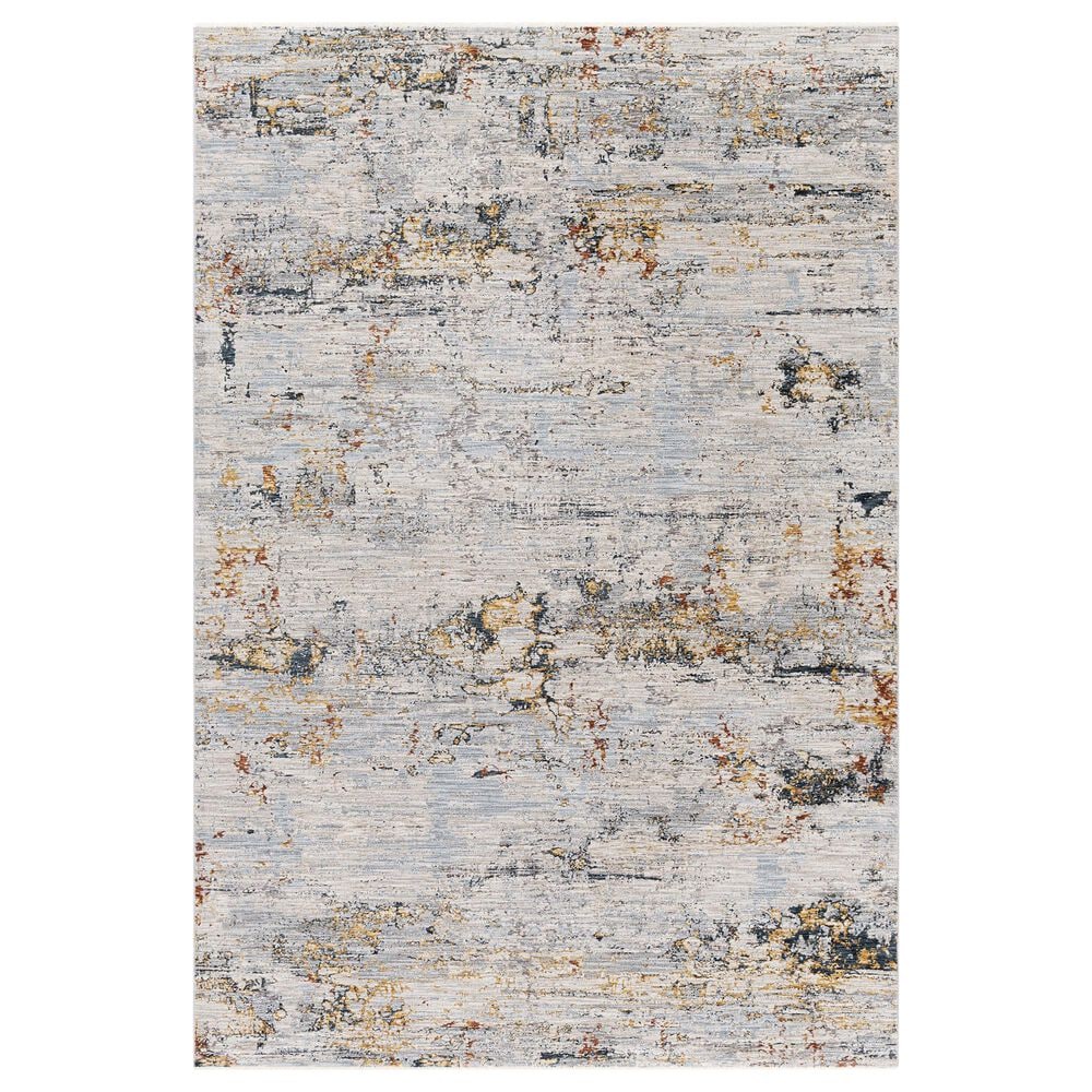 Surya Laila 6"7" x 9"6" Light Gray, Navy, Teal, Clay and Camel Area Rug, , large