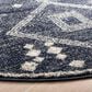 Safavieh Adirondack ADR208N 6" Round Navy and Silver Area Rug, , large