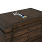Sasha Lee Grand Teton King Storage Bed and 2 Nightstands in Warm Brown Oak, , large