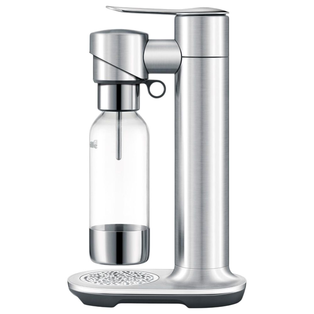 Keystone InFizz Fusion 1-Liter Sparkling Water, Soda and Carbonated Beverage Maker with CO2 Canister in Brushed Stainless Steel, , large