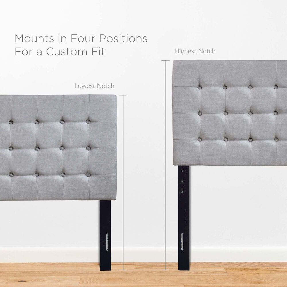 Modway Tinble Upholstered Fabric Queen Headboard in Sky Gray, , large