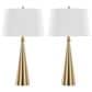 LumiSource Cone Metal Table Lamp in Gold (Set of 2), , large