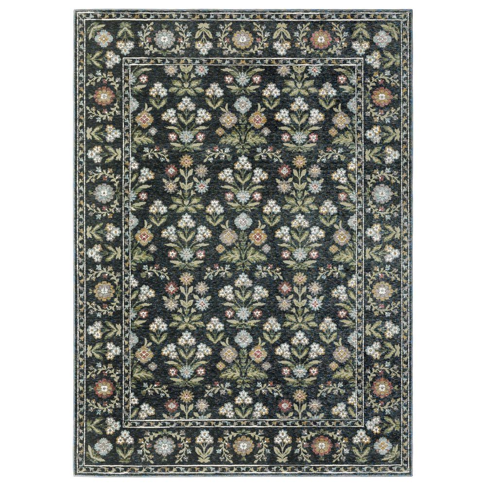 Oriental Weavers Andorra Blue, Green and Ivory 7"10" x 10"10" Area Rug, , large