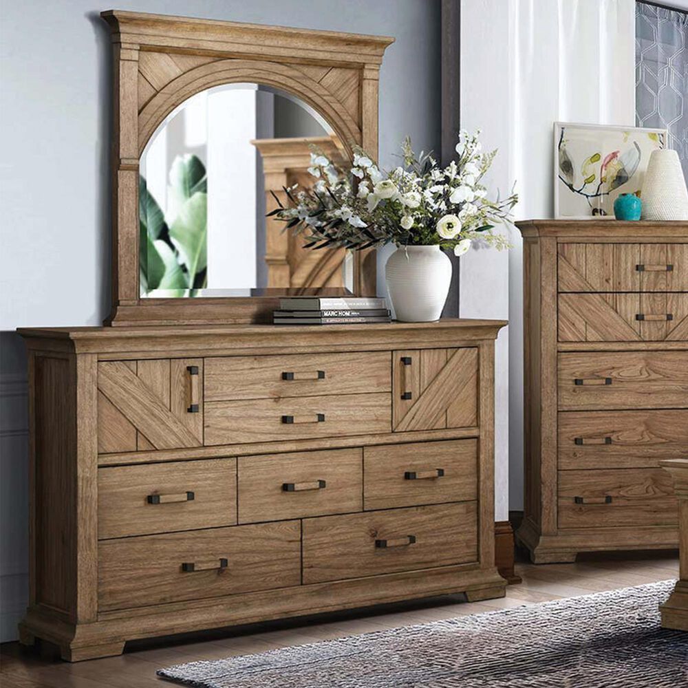 Karavan Casual Dining 
5-Piece Queen Bedroom in Knotty Hickory, , large