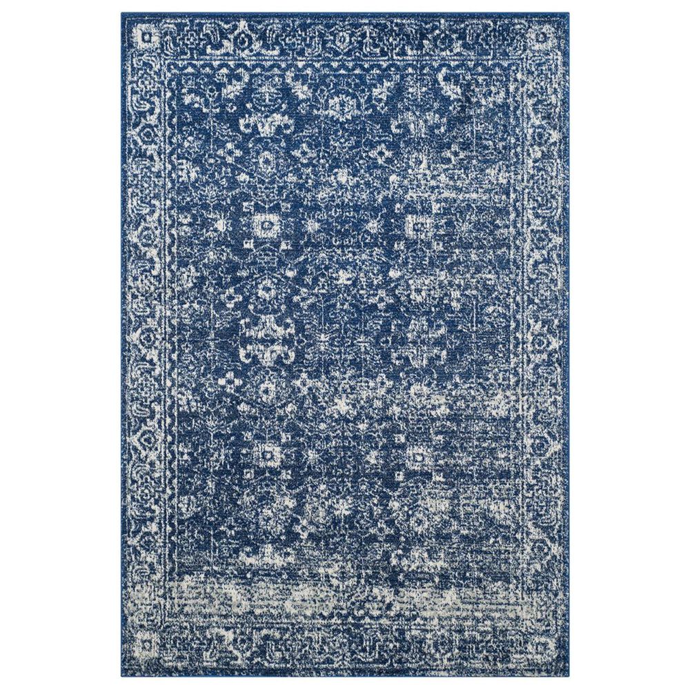 Safavieh Evoke EVK270A-5 5&#39;1&quot; x 7&#39;6&quot; Navy/Ivory Area Rug, , large