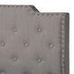 Baxton Studio Marion King Panel Bed with Grey Upholstered in Black, , large