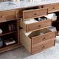 James Martin Vanities Savannah 72" Double Bathroom Vanity in Driftwood with 3 cm Carrara White Marble Top and Rectangular Sinks, , large