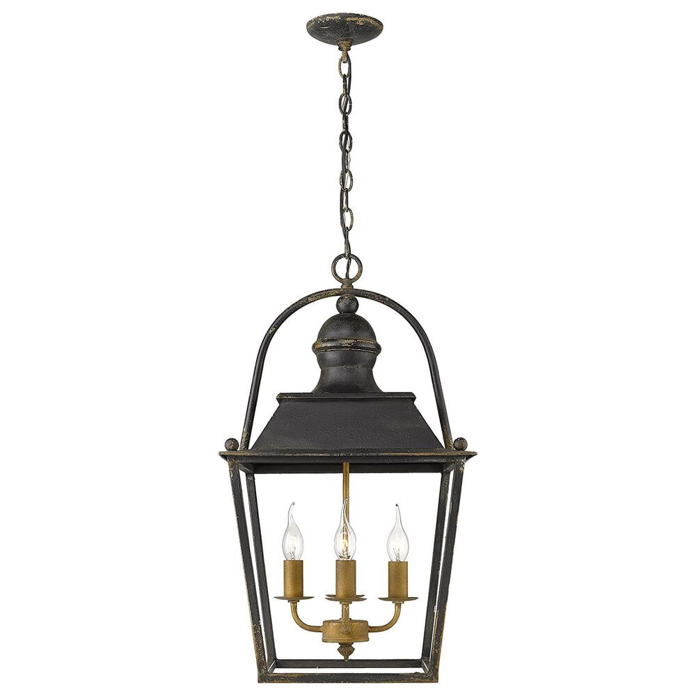 Golden Lighting Christoff 4-Light Pendant in Antique Black Iron, , large