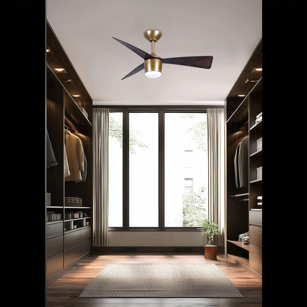 Minka-Aire Elavan 36" Indoor/Outdoor Ceiling Fan with LED Light in Legacy Brass, , large