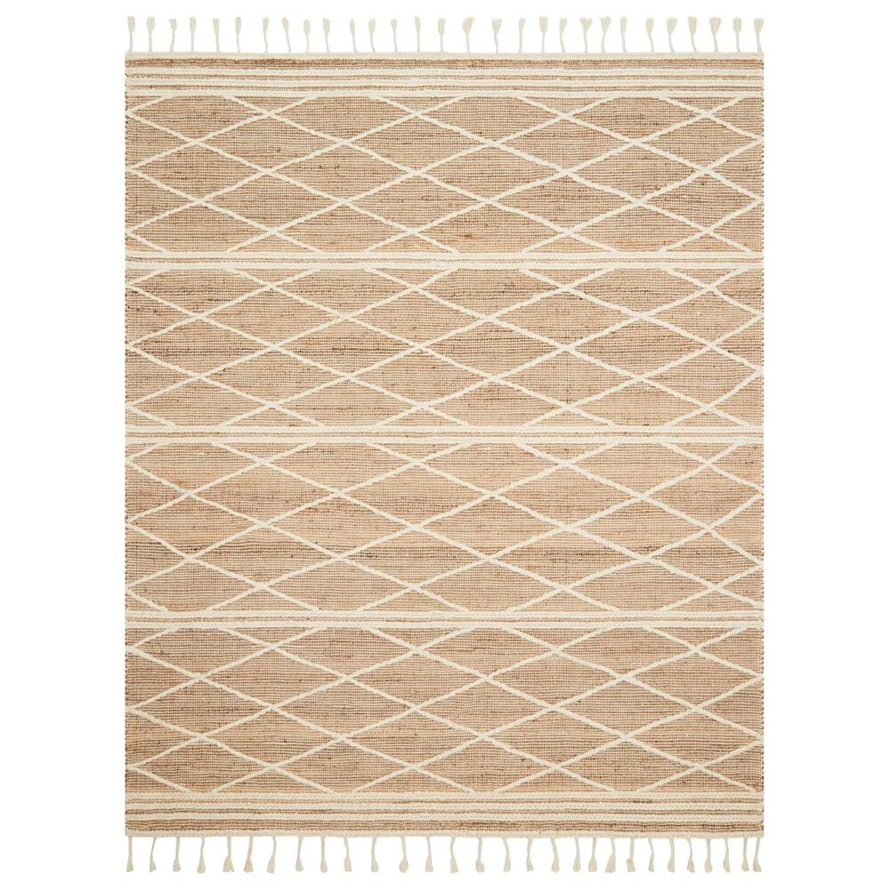 Magnolia Home Cora CRA-01 9"3" x 13" Blush and White Area Rug, , large