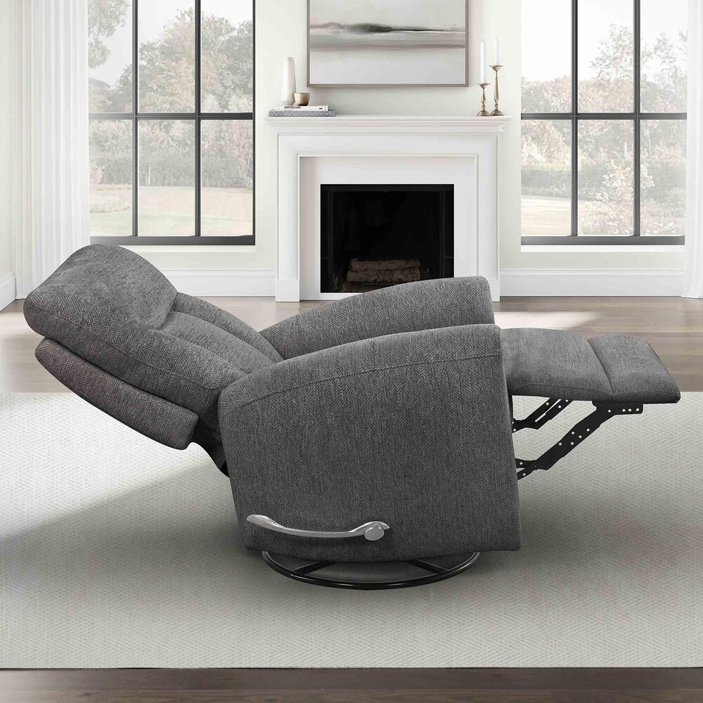 Simeon Collection Natalia Manual Swivel Glider Recliner in Nightfall, , large