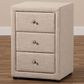 Baxton Studio Tessa 3-Drawer Nightstand in Beige, , large