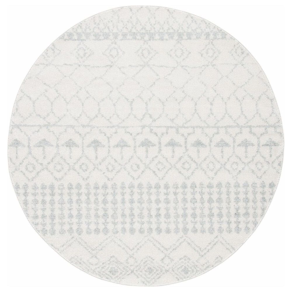 Safavieh Tulum 5" Round Ivory and Light Grey Area Rug, , large