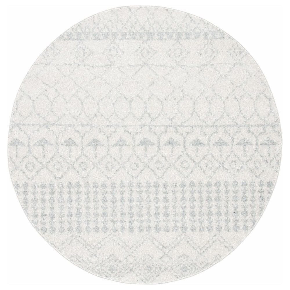 Safavieh Tulum 5" Round Ivory and Light Grey Area Rug, , large