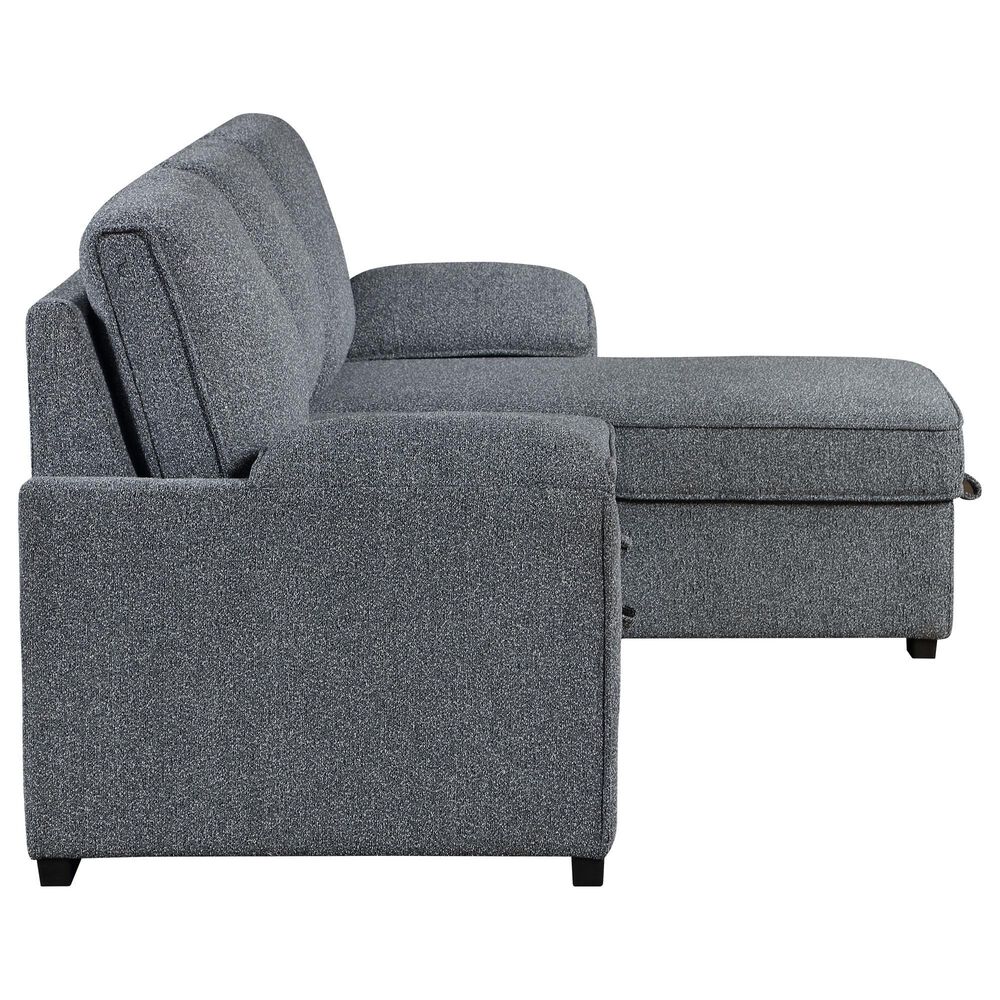 Modern Market 2-Piece Stationary Reversible Sofa Bed with Chaise in Dark Grey, , large