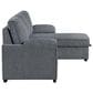 Modern Market 2-Piece Stationary Reversible Sofa Bed with Chaise in Dark Grey, , large