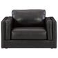 Ashley Amiata Oversized Leather Chair in Onyx, , large