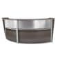 Regency Global Sourcing Marque Plexi Reception 2-Piece Desk Workstation Set in Driftwood Grey, , large