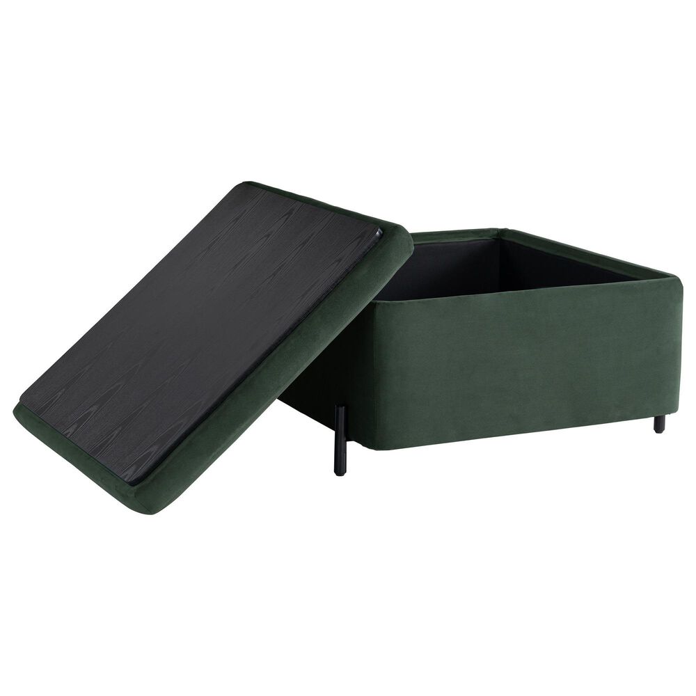 Lifestyle Solutions Kona Large Storage Ottoman in Green, , large